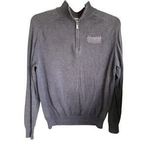 HENDRICK AUTOMOTIVE GROUP Collection by COBE 1/4 zip cotton silk sweater sz M